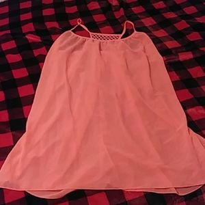 Sheer peach bathing suit cover